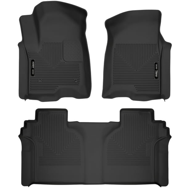 Husky Liners 54200 X-act Contour 2nd Seat Floor Mat Fits 2019 1500 Full Coverage 2020 Chevrolet Silverado//GMC Sierra 2500//3500 Crew Cab-with Carpeted Factory Storage Box